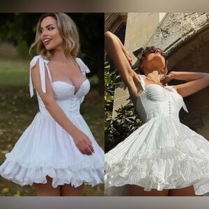 White Cottagecore Dress by Adeirlina (XS) Never Worn.